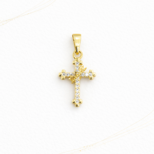 Dije Cruz Corona Cristo Pavé